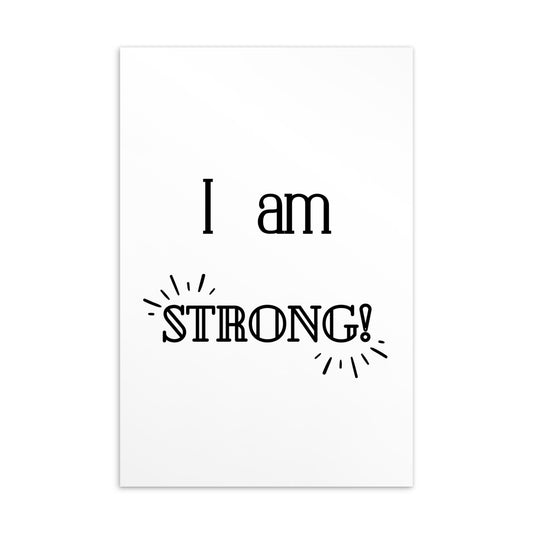 Postkarte: I am strong