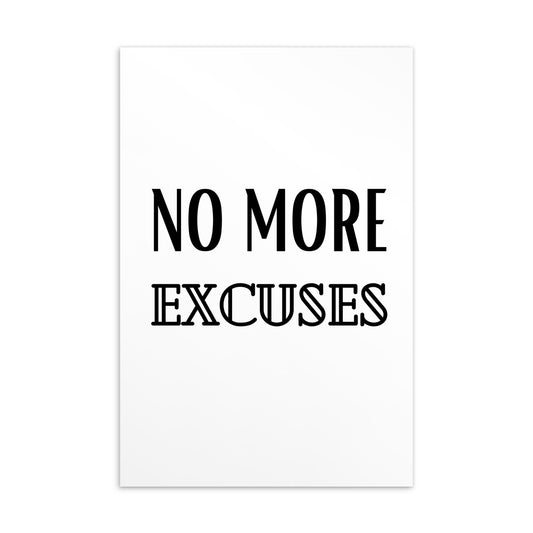 Postkarte: No more excuses