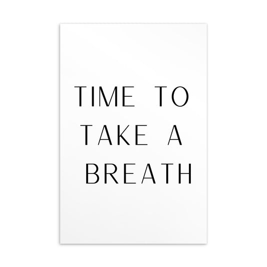 Postkarte: Time to take a breath
